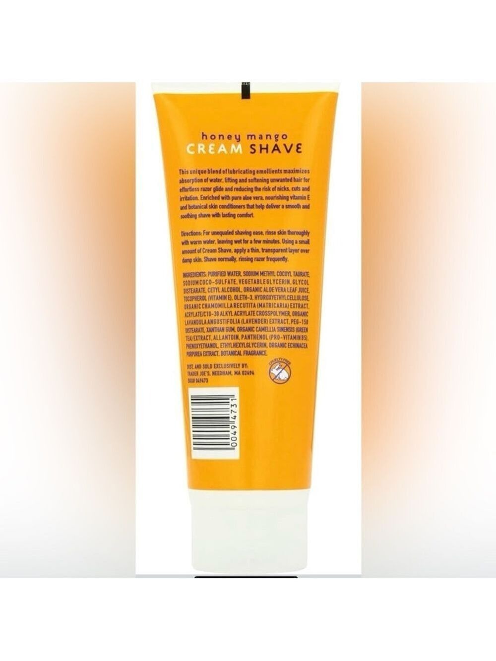 Trader Joe's Moisturizing Cream Shave Honey Mango/ 8 fl. oz./ NEW STOCK - Picture 2 of 4